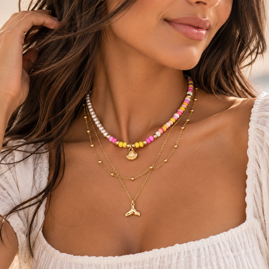 Colorful Coastal Layered Necklace