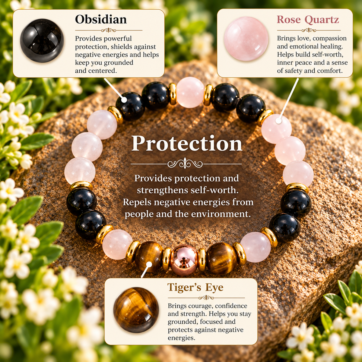 Protection & Grounding – Intention Bracelet