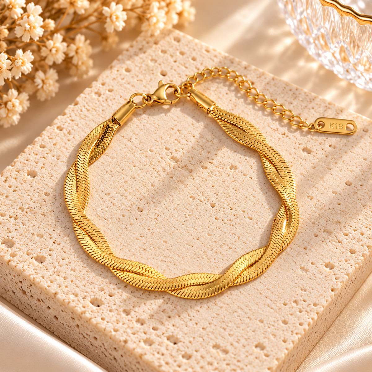Golden Twist Double-Layer Bracelet