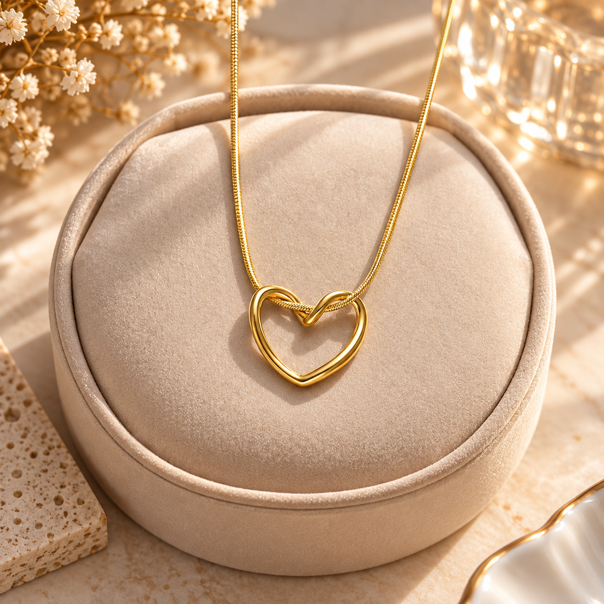 Timeless Love Heart Pendant Necklace – Gold & Silver