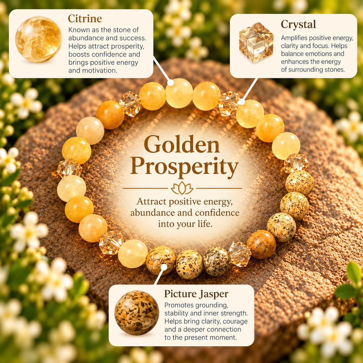 Golden Prosperity – Abundance & Positive Energy Bracelet