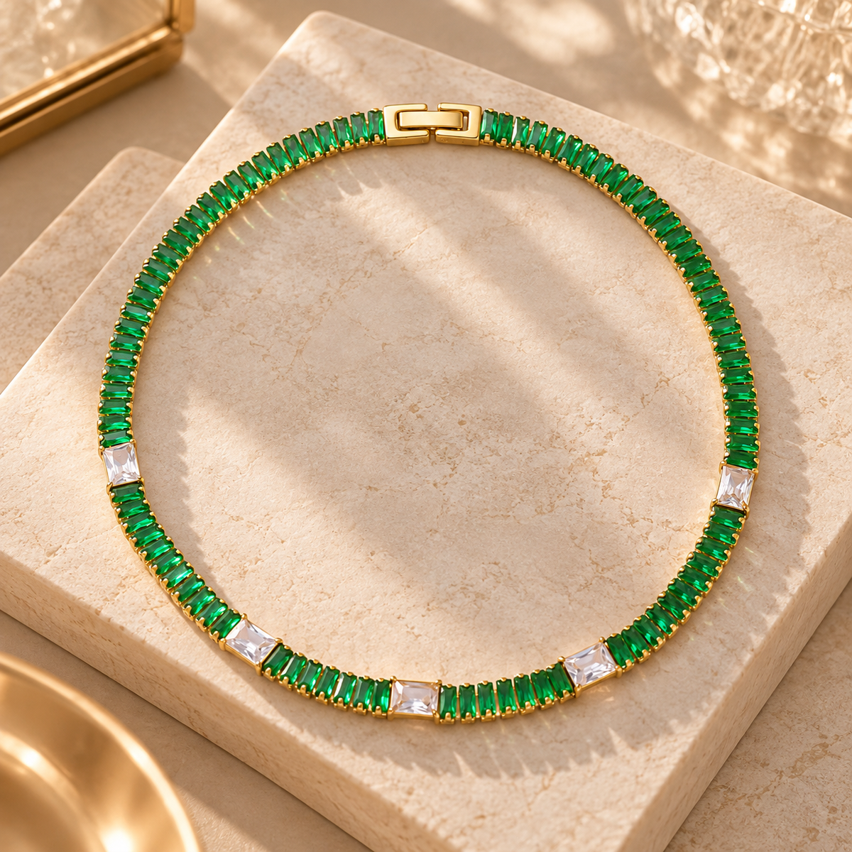 Colorful Crystal Pendant Necklace