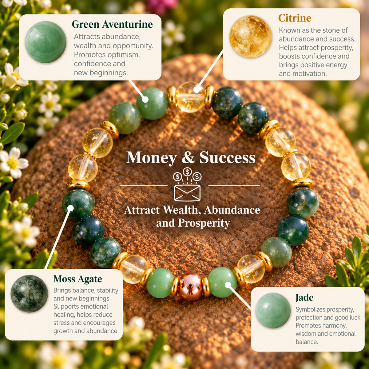 Money & Success – Intention Bracelet