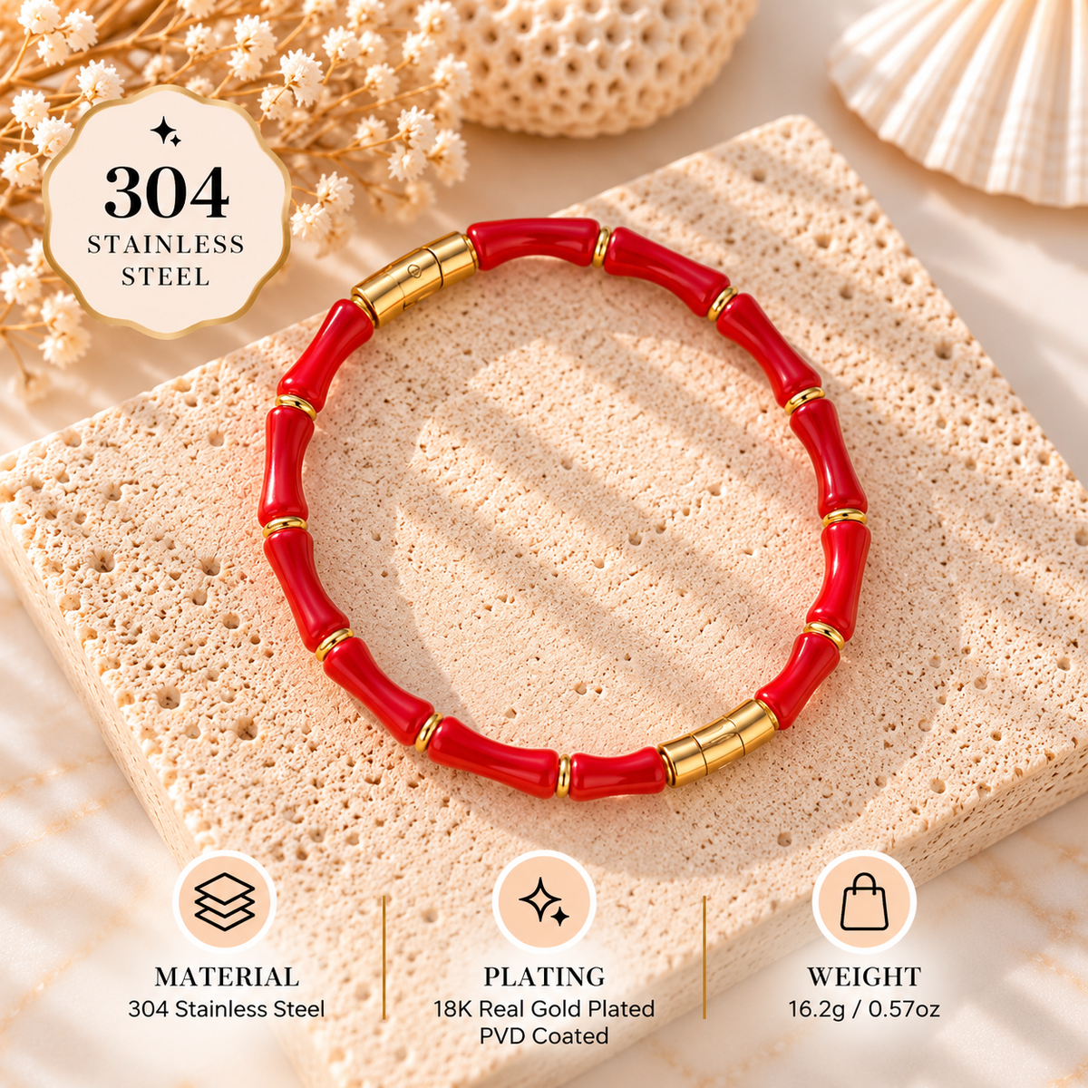 Colorful Enamel Bamboo Tube Bangle
