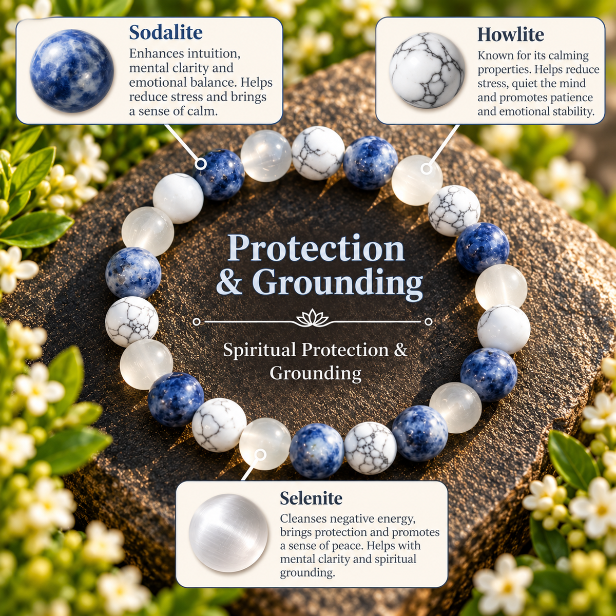 Protection & Grounding – Intention Bracelet
